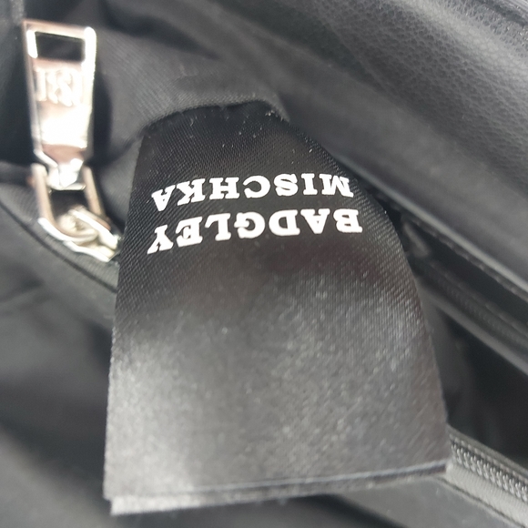 Badgley Mischka Black Quilted Vegan Leather Crossbody - Picture 11 of 14